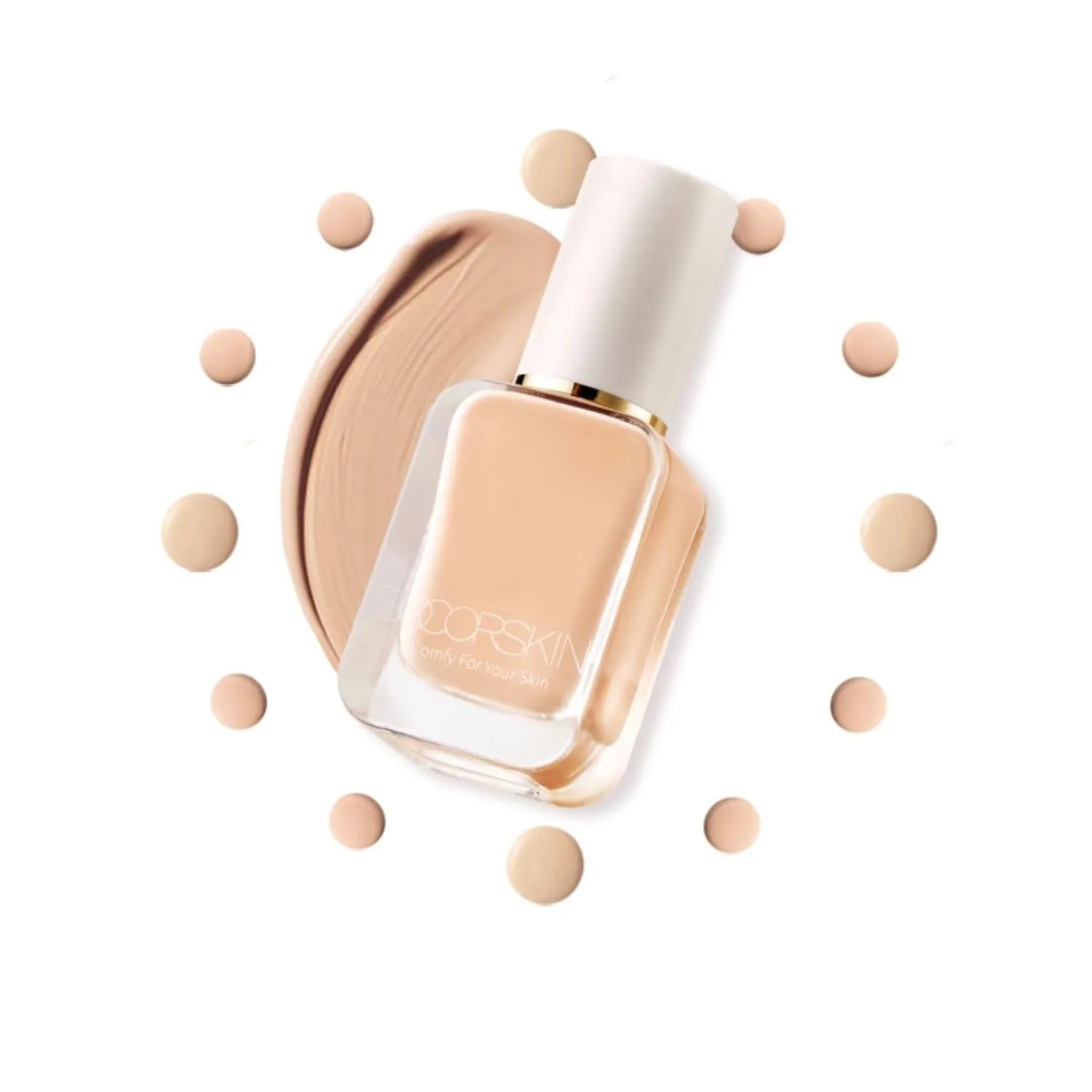 1 PC SOCORSKIN Cloud Foundation Cream, Nourishing Air LiquidFoundation, Moisturizing Long Lasting Velvet Foundation Cream (1# Dry Skin Light, 30ml)