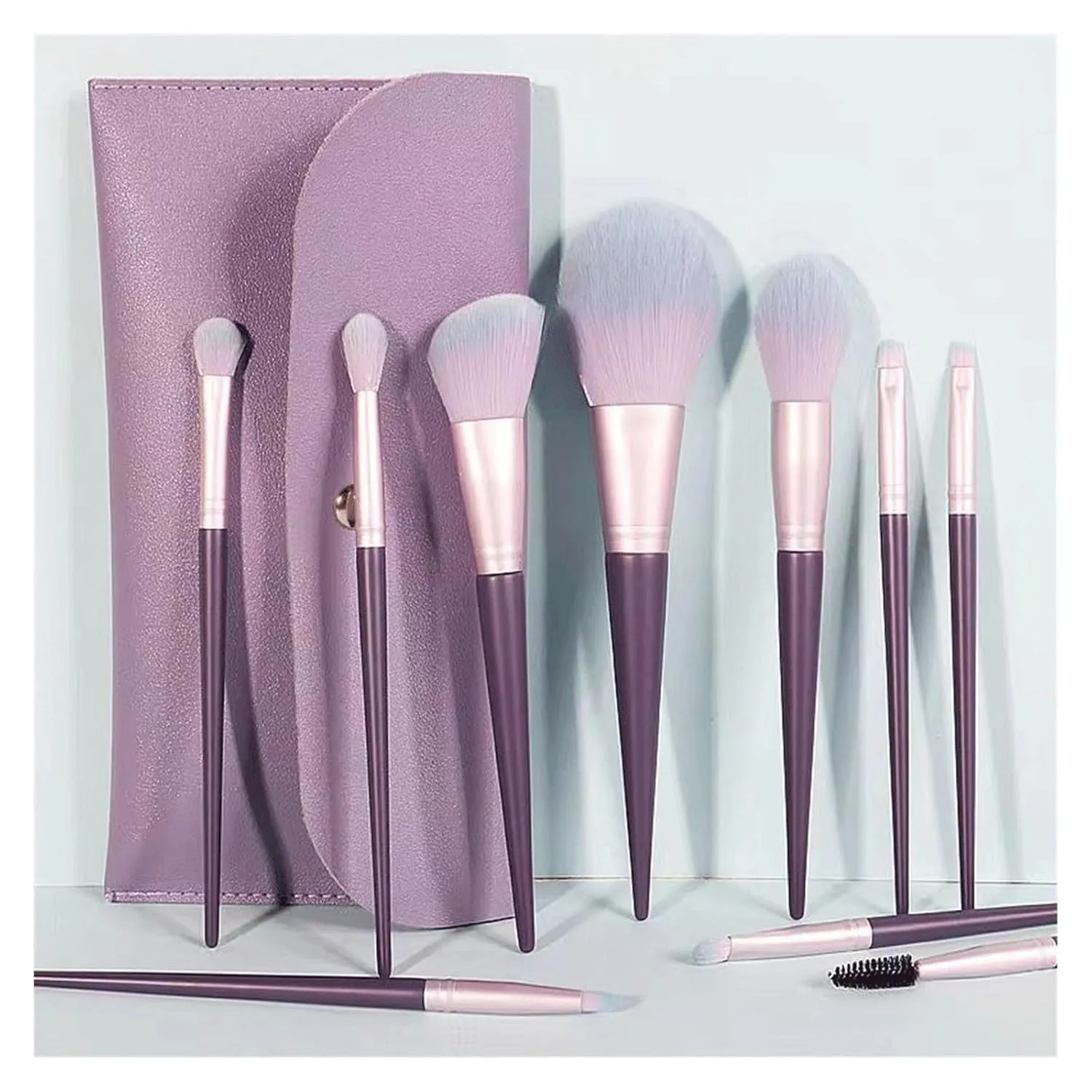 10 piece set of makeup brushes, beginner's complete set of makeup brushes