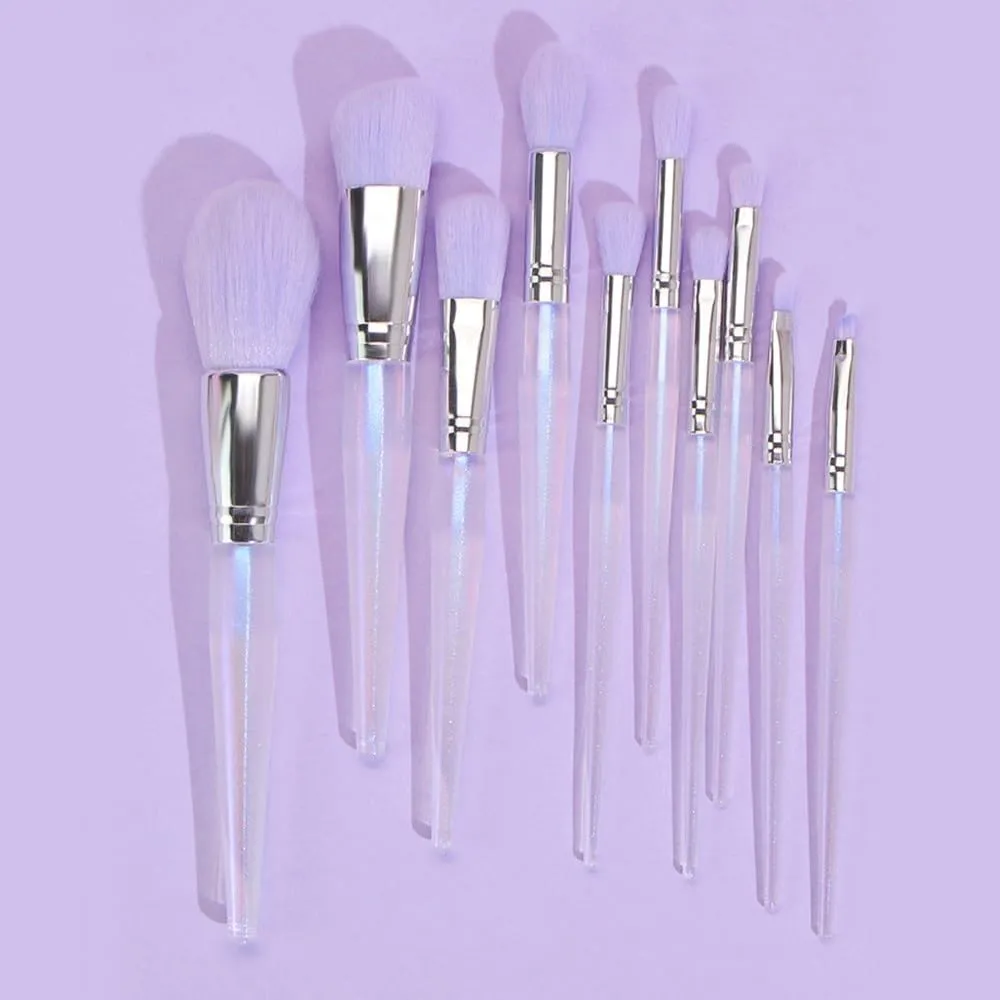 10 pieces of makeup brush set, full set of eye shadow brushes, acrylic belt packaging