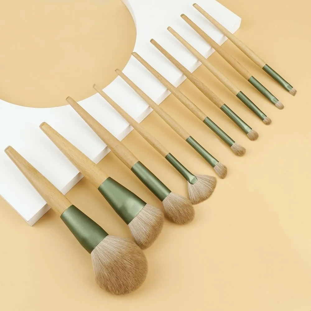 10 Pieces of Makeup Brush Set Super Soft Powder Blusher Powder Brush Eye Shadow Brush Cosmetic Brush
