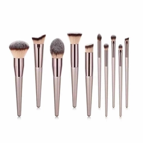 10/14 Champagne Color New Makeup Brush Set Brushes Makeup Tools Foundation Brush Set Full Set of Beauty Tools Convenient (05)