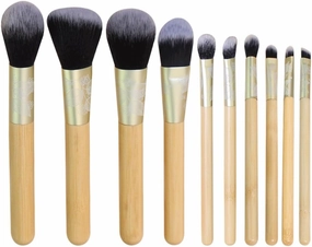 10 Pieces of Makeup Brush Set Carving Pattern Powder Powder Blusher Eye Shadow Beauty Brush Tool