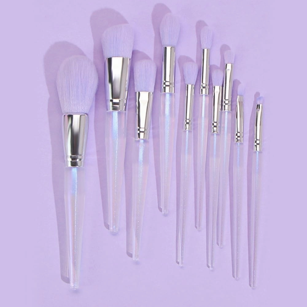 10 pieces of makeup brush set, full set of eye shadow brushes, acrylic belt packaging