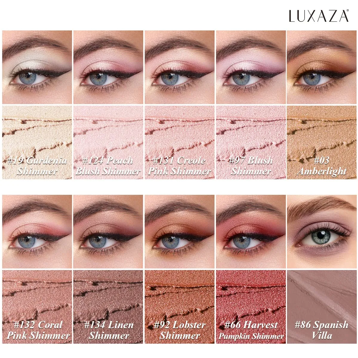 10PCS Eyeshadow Stick,Shimmer And Neutral Champagne Pink Metallic Eye Shadow sticks,Cream Eyeshadow Pencil Crayon with Smudge-proof & Waterproof,Eye Brightener Stick