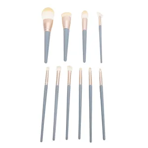 10pcs Makeup Brush Set | Soft Fibre Tips for Face/Eyes/Powder | Skilled Cosmetic Brushes with Fluffy & Thick Design | Includes Foundation/Blush/Eyeshadow Brushes
