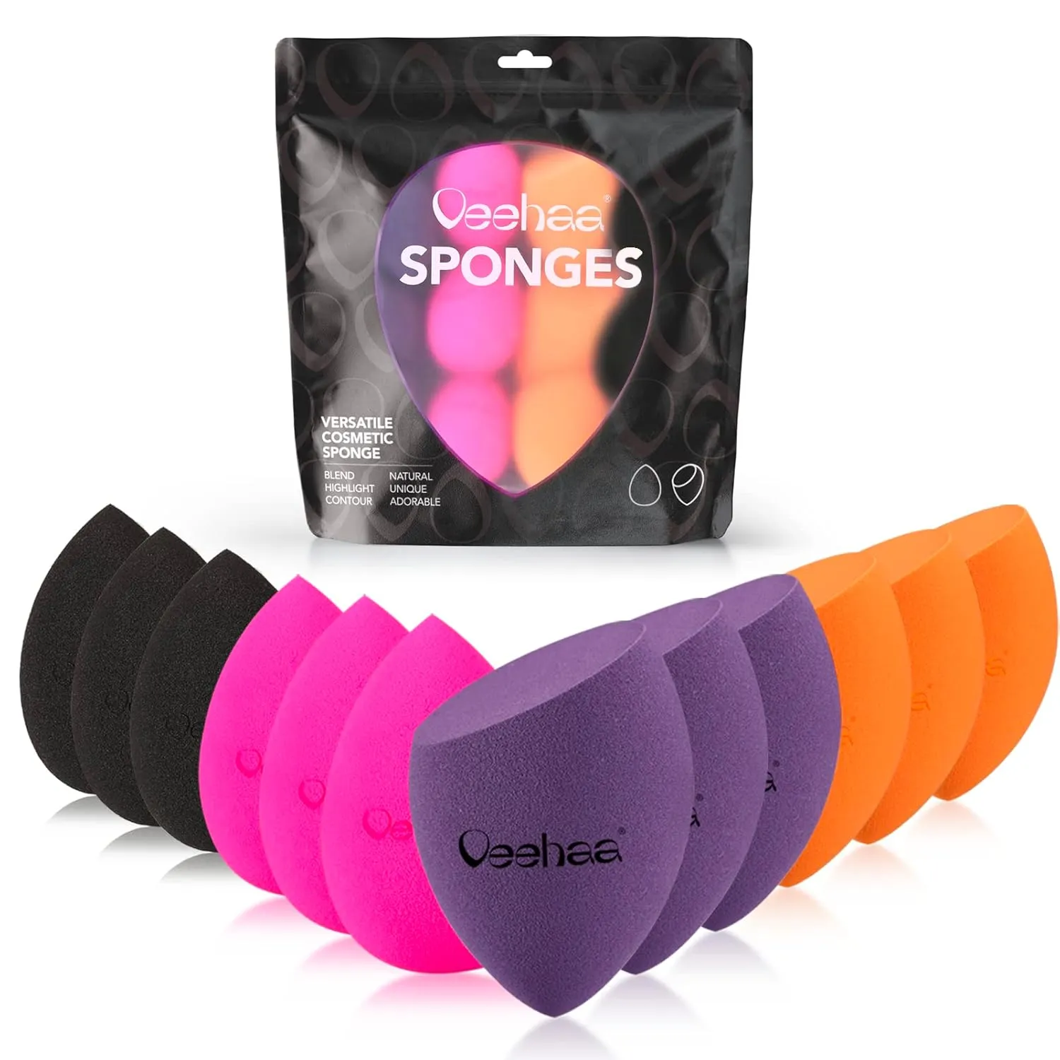 12PCS Makeup Sponge Set, Latex Free Makeup Blender for foundation, Makeup Sponges egg shaped, Makeup Sponges for all areas…