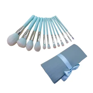 12pcs Professional Makeup Brush Set Storage Bag High-end Handles Silky Bristles Complete Makeup Tool for Blending Contouring and Highlighting