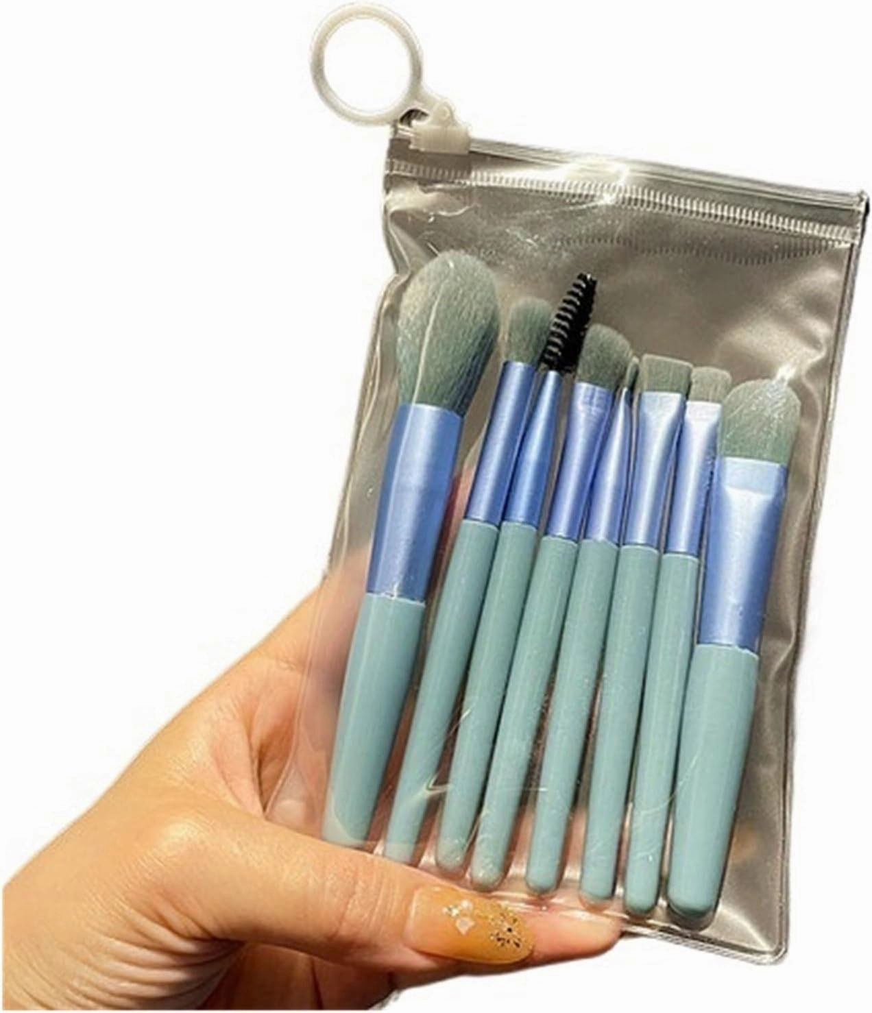 13pcs Eye Makeup Brush Sets Makeup Tools Eye Shadow Brush Concealer Brush Blending Lip for Makeup Beginner(Green)