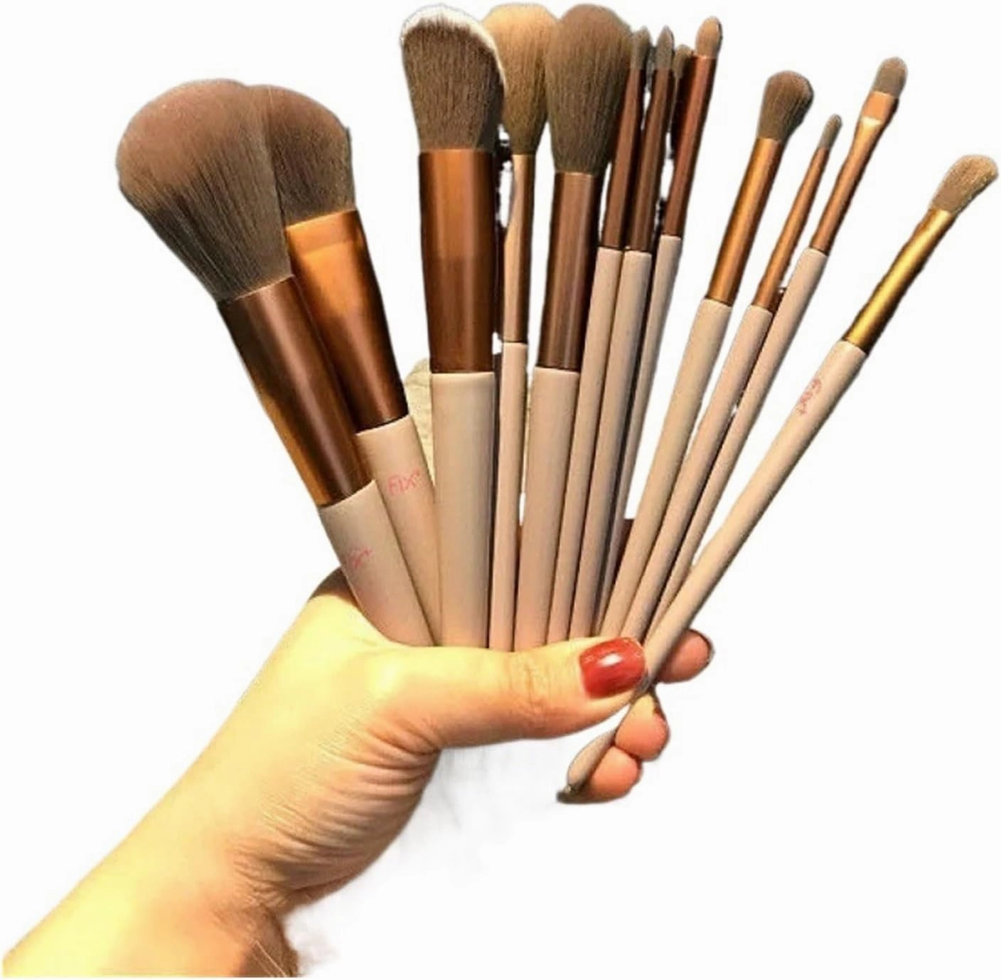 13pcs Eye Makeup Brush Sets Makeup Tools Eye Shadow Brush Concealer Brush Blending Lip for Makeup Beginner(Green)