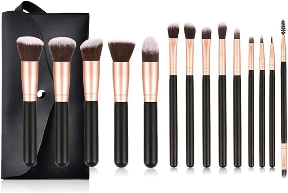 14 Pcs Cosmetic Brush Sets Brush Rose Gold Cosmetic Brush Makeup Tools Eye Shadow Brush Powder Brush
