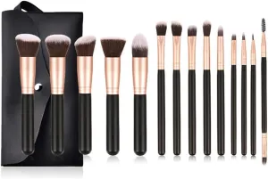 14 Pcs Cosmetic Brush Sets Brush Rose Gold Cosmetic Brush Makeup Tools Eye Shadow Brush Powder Brush