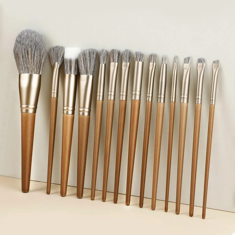 14 Piece Makeup Brush Set Eye Shadow Brush Detail Brush Super Soft Powder Brush