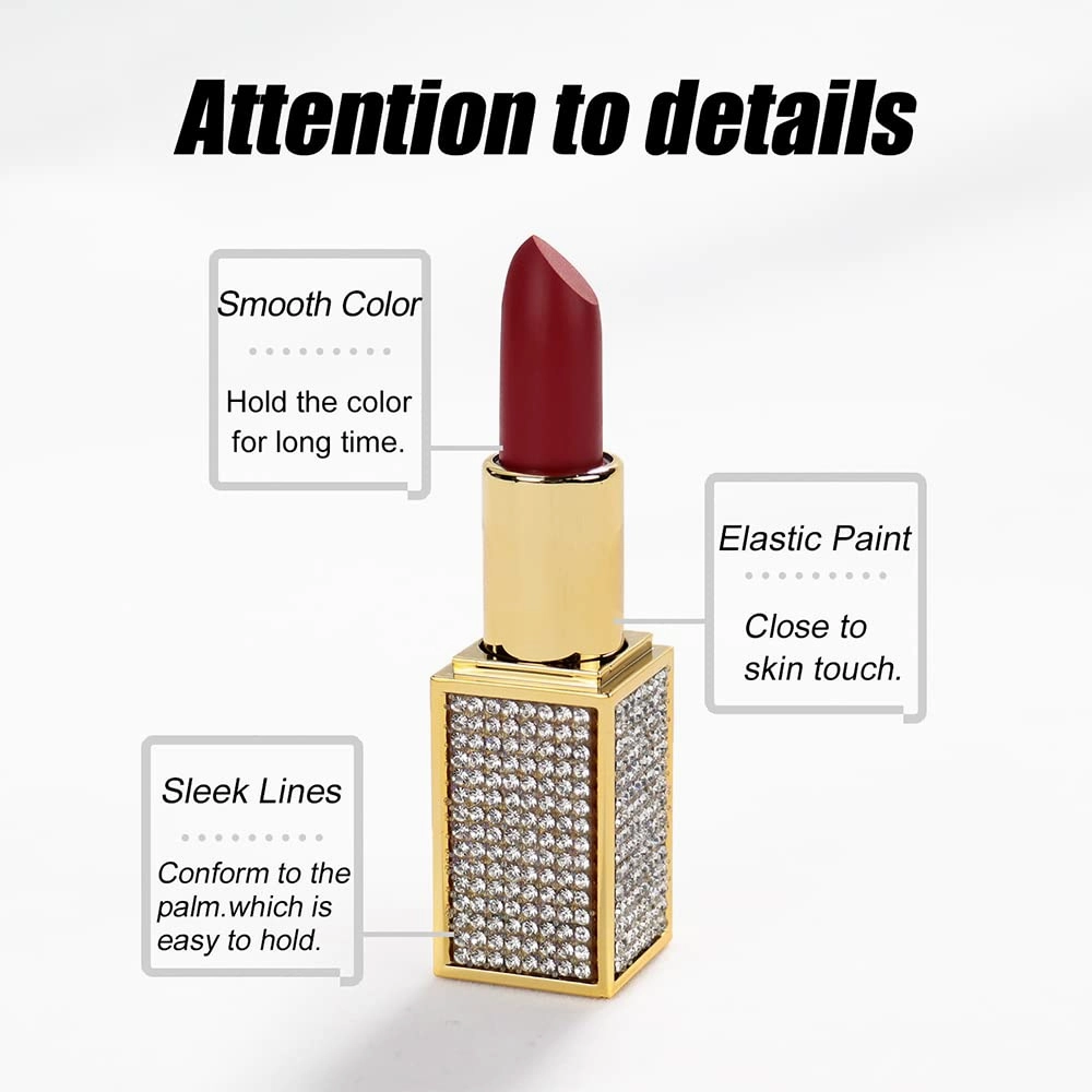 14 Colos Matte Waterproof LipStick Long Lasting Lip Makeup No Fade Pigmented Lip Stick Cosmeitc for Girls and Women Christmas Valentine's Day Gift (01#)