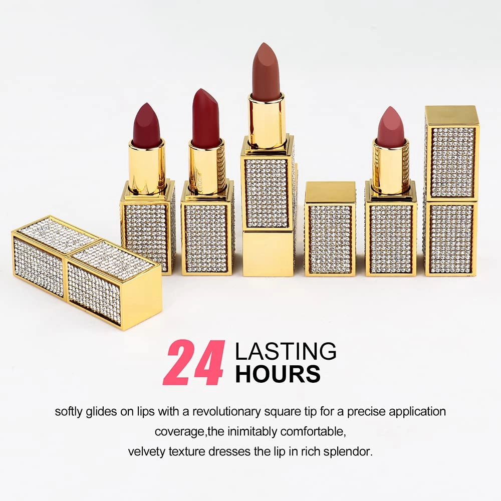 14 Colos Matte Waterproof LipStick Long Lasting Lip Makeup No Fade Pigmented Lip Stick Cosmeitc for Girls and Women Christmas Valentine's Day Gift (10#)