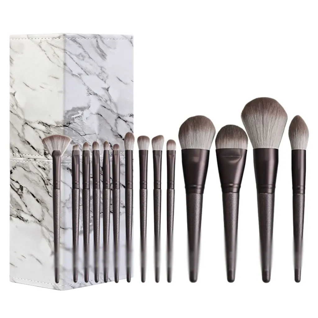14Pc Makeup Brushes Set Cosmetic Foundation Powder Blush Eye Shadow Lip Make Up Brush Tool Kit with Holder