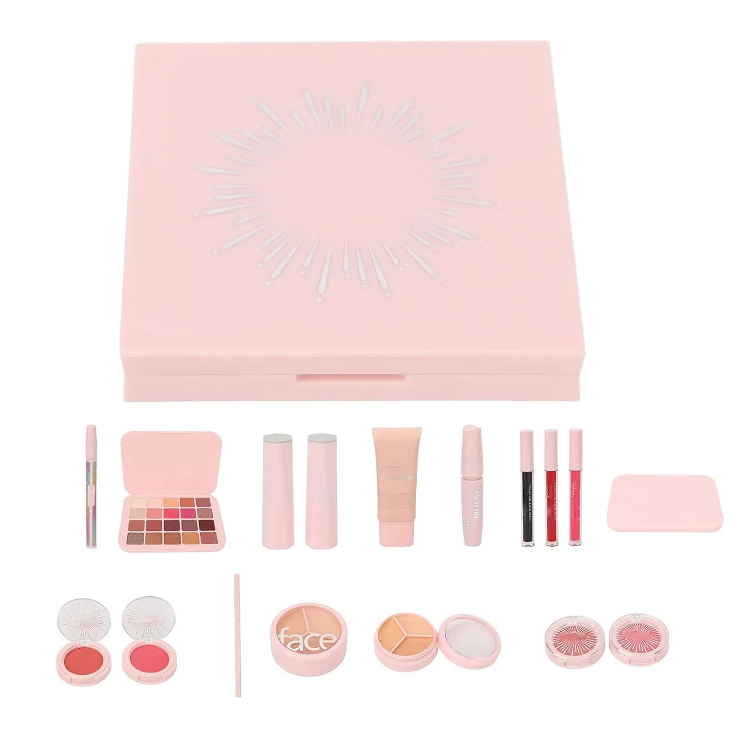 14pcs Makeup Set, 20 Colors Eye Shadow Lipstick Blush Eyebrow Pen Full Cosmetic Kit for Woman Makeup, Cosmetic Kit for Home and Travel Use