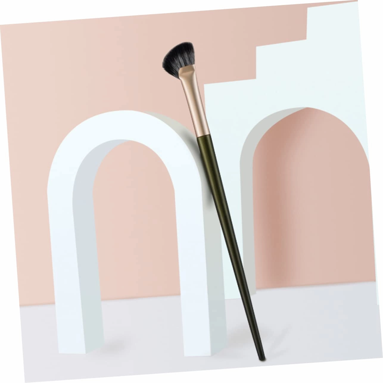 16pcs Angled Makeup Brush Nose Contour Eye Shadow and Concealer Brushes for Blending Premium Synthetic Hair Soft and Comfortable for Professional Makeup Application