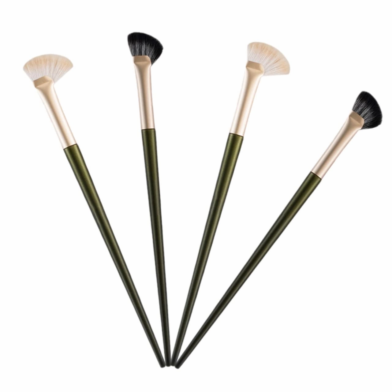 16pcs Angled Makeup Brush Nose Contour Eye Shadow and Concealer Brushes for Blending Premium Synthetic Hair Soft and Comfortable for Professional Makeup Application