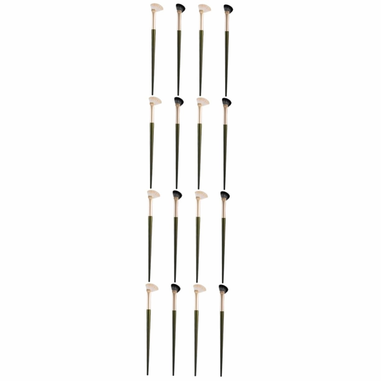 16pcs Angled Makeup Brush Nose Contour Eye Shadow and Concealer Brushes for Blending Premium Synthetic Hair Soft and Comfortable for Professional Makeup Application