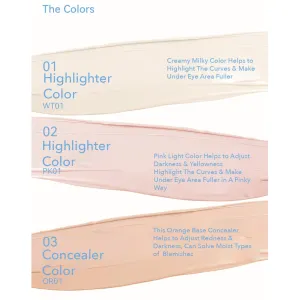 1PC AZTK Concealer Color Corretor Liquid Concealer With Sponge Head, Stay Long Lasting Moisturizing Liquid AZTK Makeup Facial Highlighter, Create Flawless Makeup (03#, 4.6g)