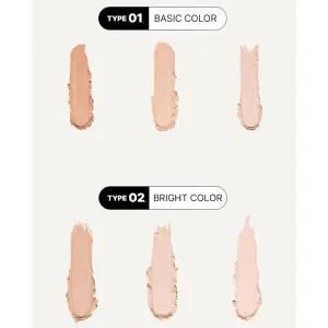 1PC J/X Professional Triple Concealer Cream Concealer, Full Coverage Long Lasting Smudge Proof Concealer Palette (Light, 15g)