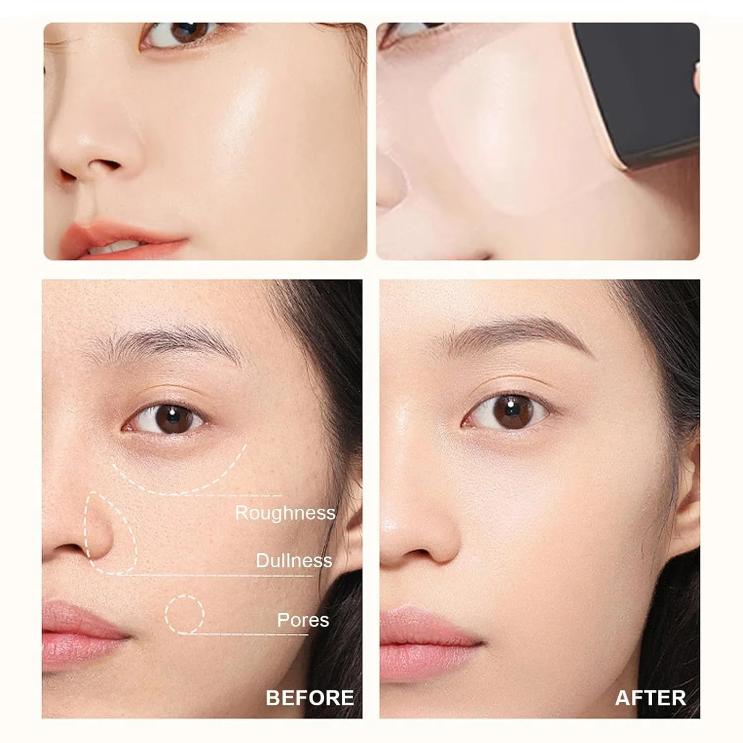 2 In 1- Luxury Anti-Wrinkle Foundation Stick, Vivien Beauty Foundation Stick, Multi-Use Foundation Stick Makeup, Double Head Foundation Make-Up Stick, Longwear Natural Finish (#02, 1pcs)