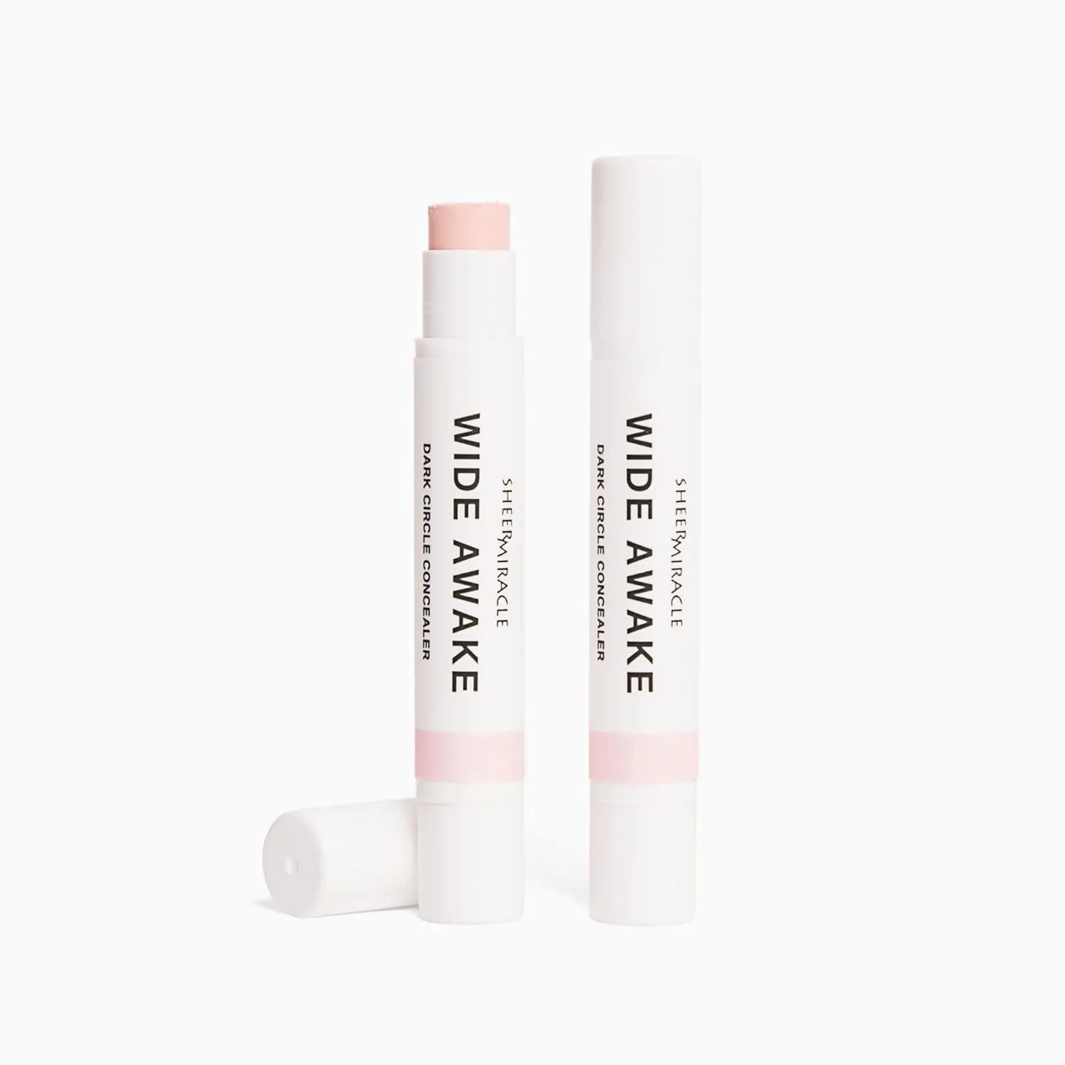 2-PACK Wide Awake Dark Circle Concealer Pink Under Eye Brightener, Vegan Organic Cruelty-Free (Two 2g Tubes)