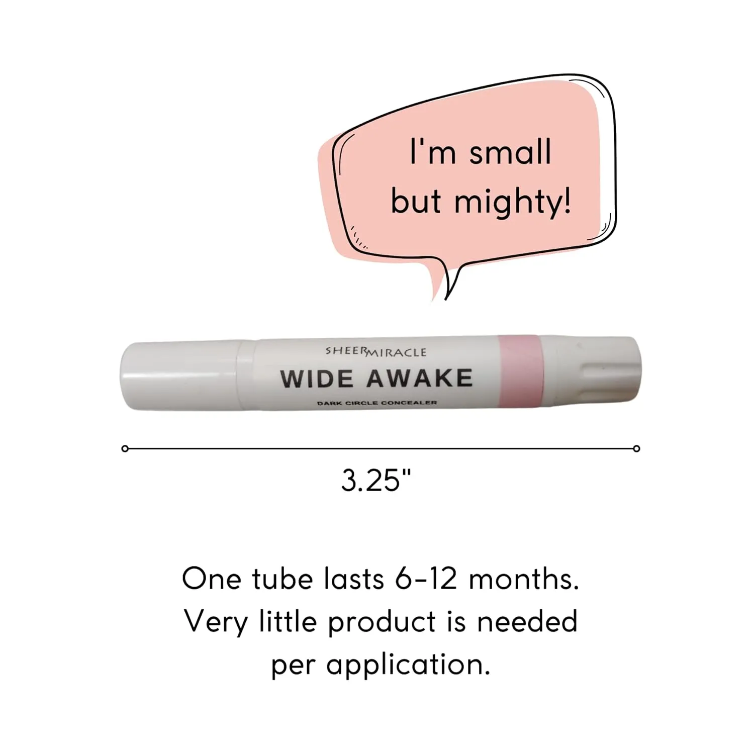 2-PACK Wide Awake Dark Circle Concealer Pink Under Eye Brightener, Vegan Organic Cruelty-Free (Two 2g Tubes)