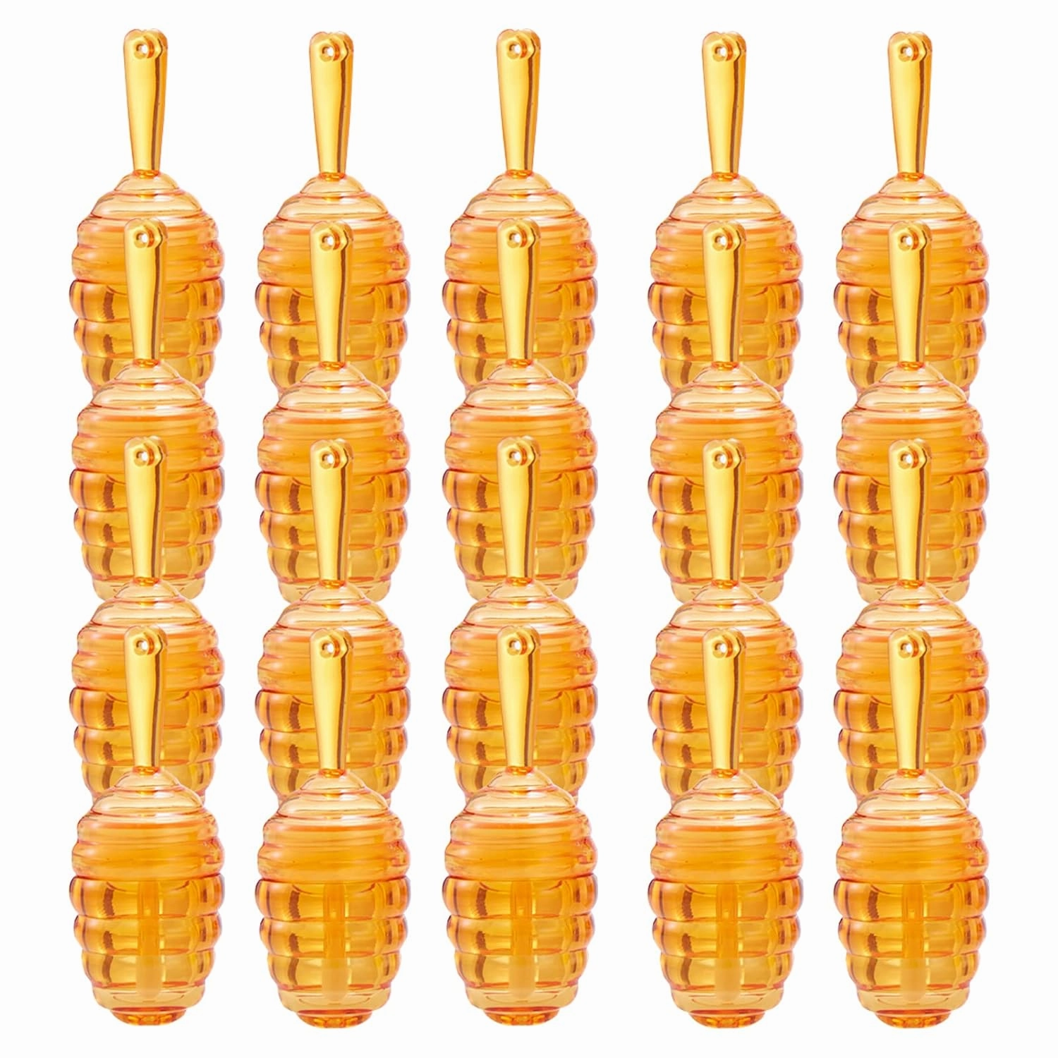 20 Pcs 9ml Honey Pots Shaped Lip Gloss Tubes Refillable Clear Lip Balm Bottle Lip Oil Bottle for DIY Lipstick Cosmetic Sample, Brown