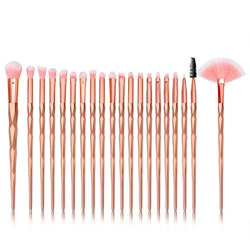 20Pcs Makeup Brushes Set Powder Eye Shadow Foundation Concealer Blush Lip Make Up Brushes brochas para maquillaje Gradient color KH107 (B)