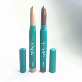 2 Pack T-hrive Eye Shadow Stick Eye Brightener Eyeliner Pencil Long Lasting Waterproof Glitter Highlighting Eye Stick (Muna Stella, 0.049oz)