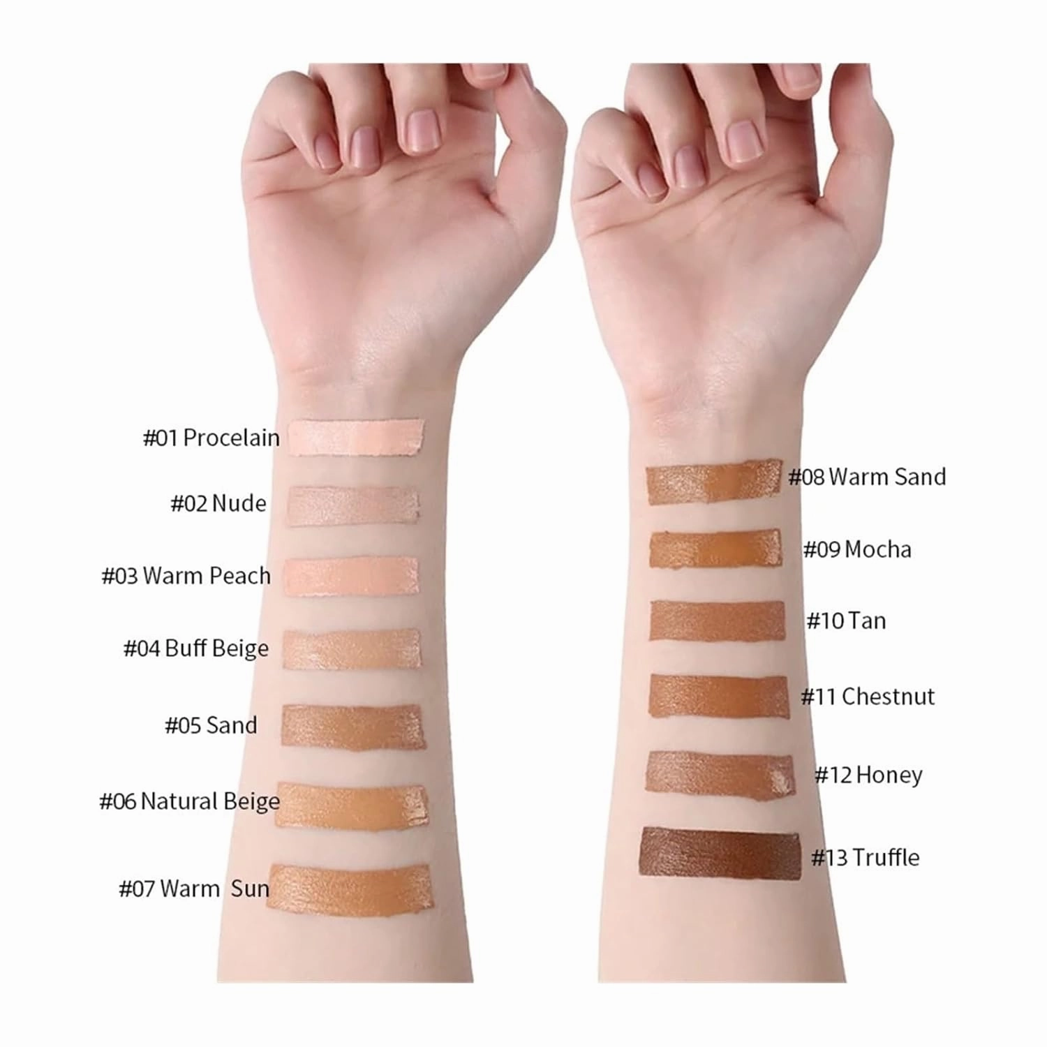 30ml Liquid Foundation Soft Matte Concealer 13 Colors Primer Base Professional Face Make Up Foundation Contour Palette (Color : 12)