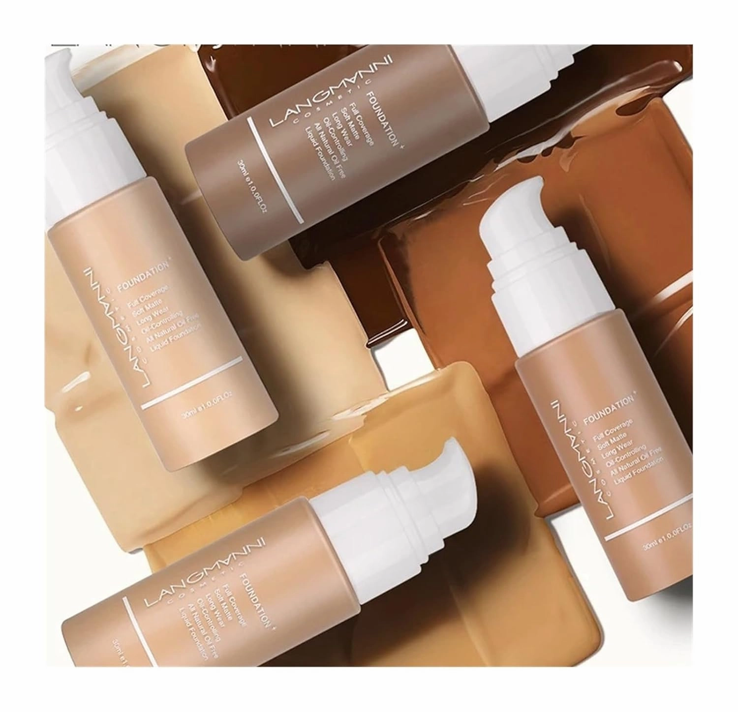 30ml Liquid Foundation Soft Matte Concealer 13 Colors Primer Base Professional Face Make Up Foundation Contour Palette (Color : 12)