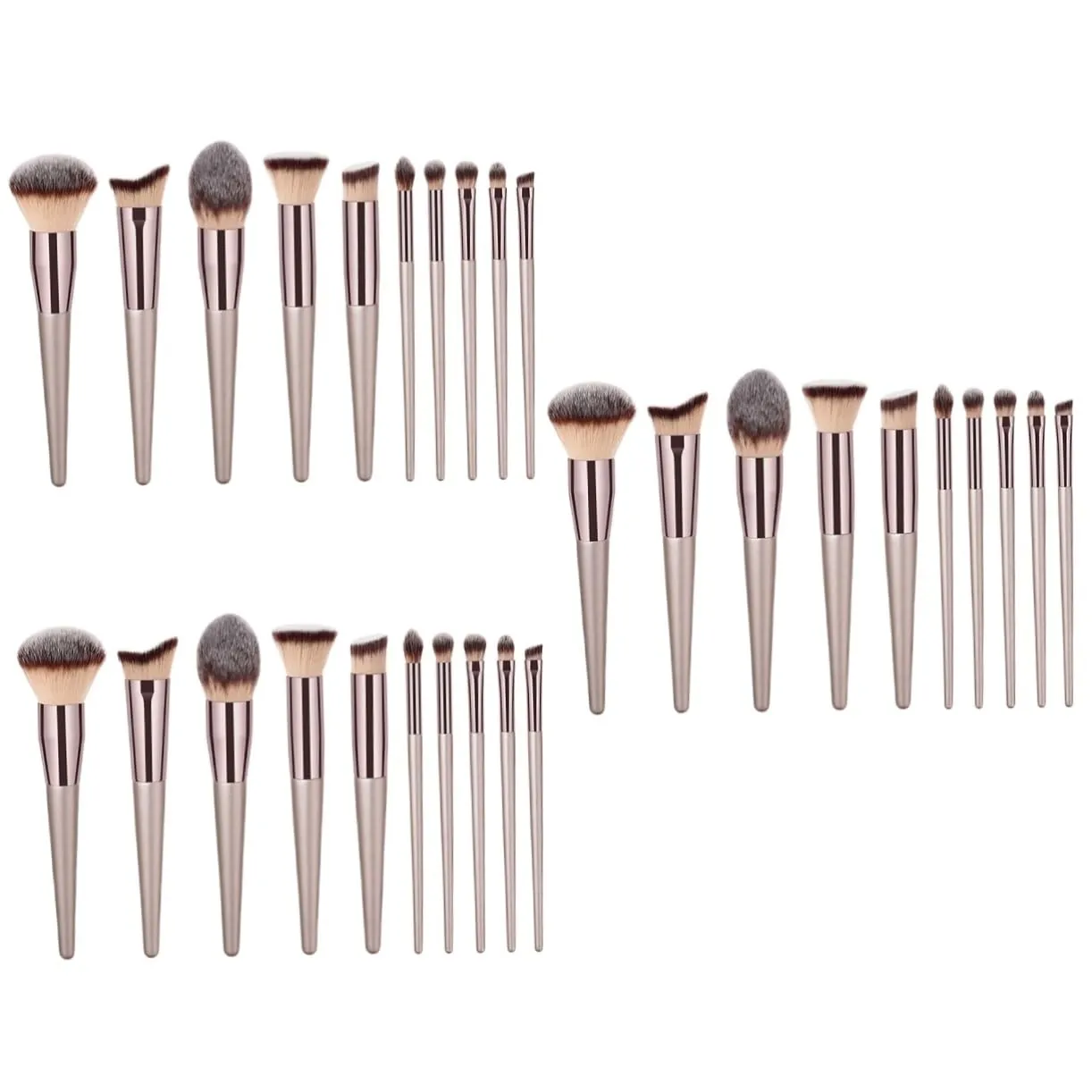 30pcs Cosmetic Brush for Face Makeup Foundation Blush Eyeshadow Concealer Tools for Beginners Enthusiasts Includes Opp Bag for Easy Storage