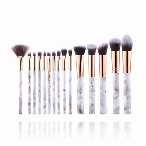 5/7/15/20 Pieces Of Makeup Brush Tool Set Makeup Powder Eye Shadow Foundation Blush Mixed Beauty Makeup Brush (Color : Cyan 15pcs)