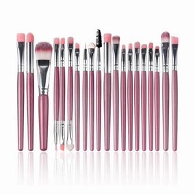 5/7/15/20 Pieces Of Makeup Brush Tool Set Makeup Powder Eye Shadow Foundation Blush Mixed Beauty Makeup Brush (Color : Pink 20pcs)