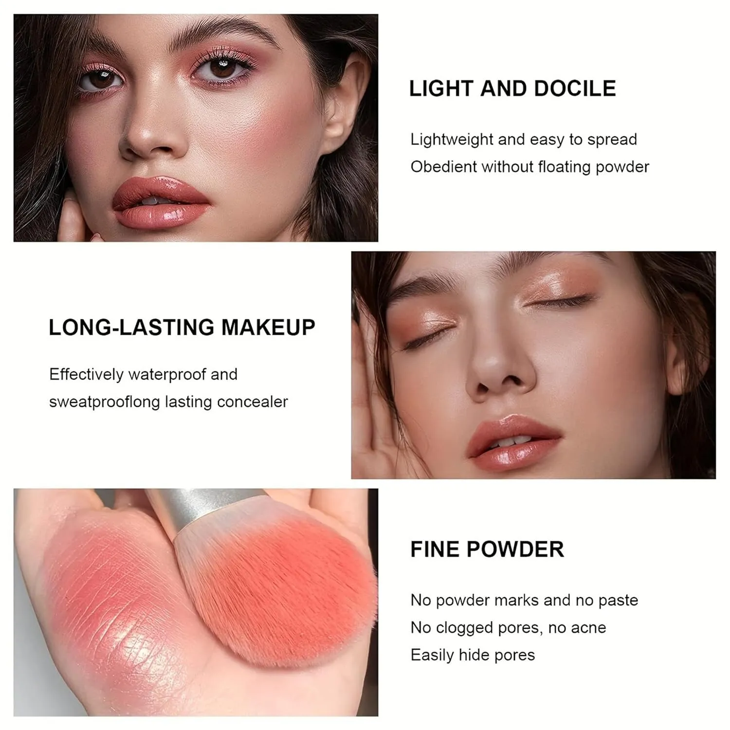 6 Colors Cream Blush & Concealer Contour Palette, Carla Secret Makeup Palette with 11 Pcs Makeup Brush Set, Long Wearing Blendable Full Coverage Foundation