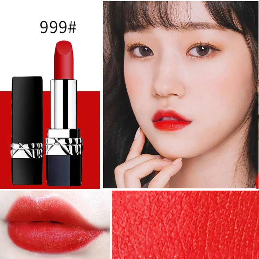 6 Colors Matte Liquid Lipstick, Ladies Matte Liquid Lipstick Long Lasting Waterproof Velvet Moisturizing Lipstick Long-Wearing and Hydrating Lip Gloss Set Pigmented Lip Makeup for Girls and Women Gift (6 PCS)