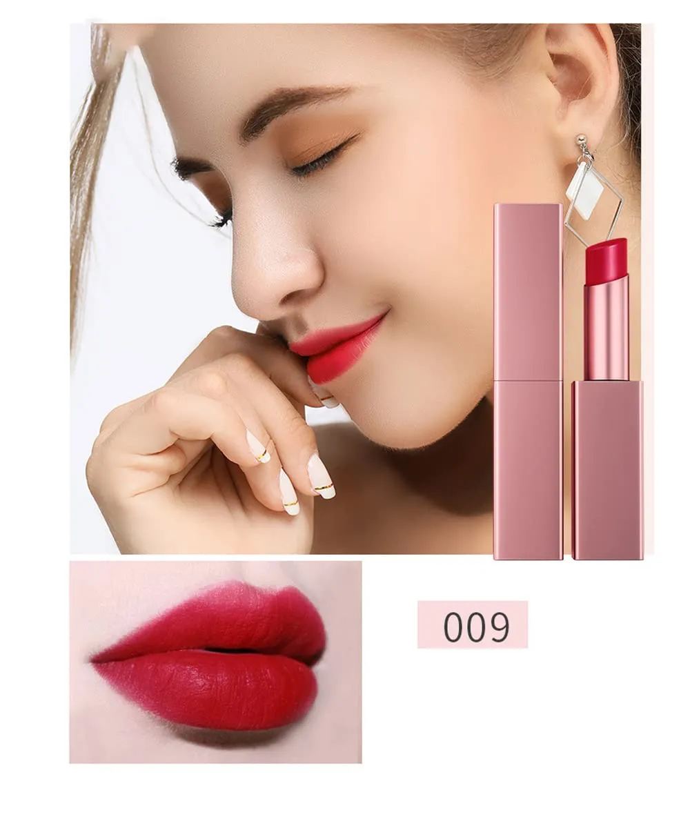 6 Colos Matte Waterproof LipStick Summer Long Lasting Lip Makeup Set No Fade Pigmented Lip Stick Cosmeitc Gift Kits (009)