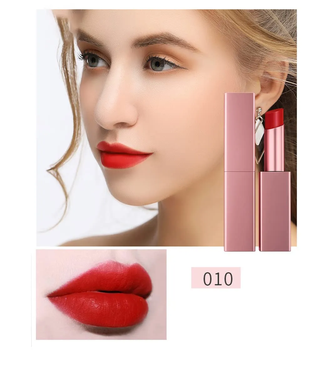 6 Colos Matte Waterproof LipStick Summer Long Lasting Lip Makeup Set No Fade Pigmented Lip Stick Cosmeitc Gift Kits (010)