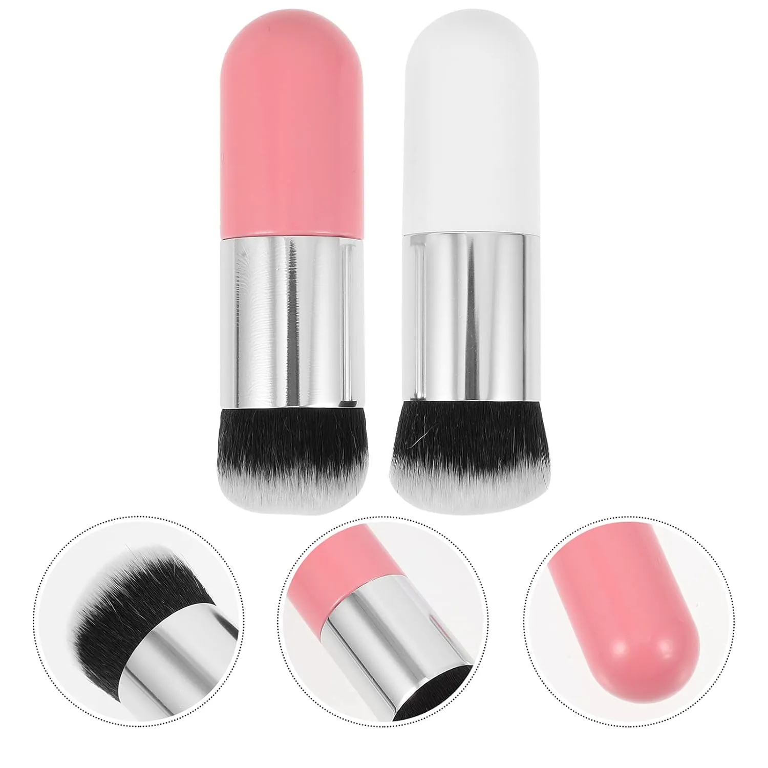 6pcs Makeup Brush High-density Foundation Loose Powder Brushes for Blending Contouring and Highlighting Chic Design for Effortless Application