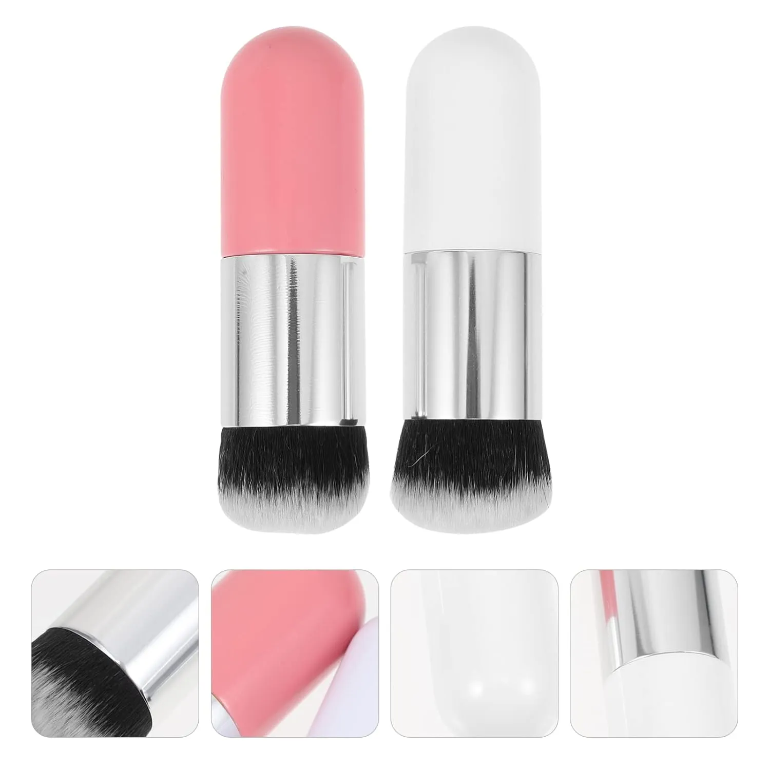 6pcs Makeup Brush High-density Foundation Loose Powder Brushes for Blending Contouring and Highlighting Chic Design for Effortless Application