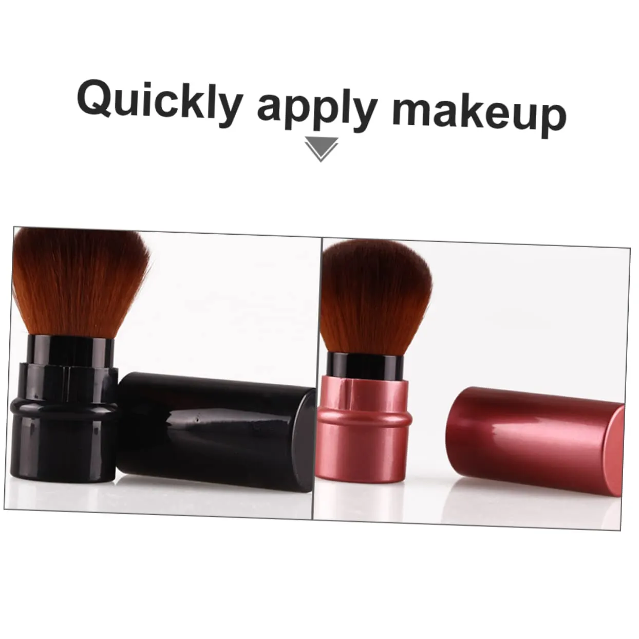 6pcs Portable Retractable Makeup Brush Travel Cosmetic Tools for Foundation Application No Shedding Material for Professionals and Personal Use Great for Holidays