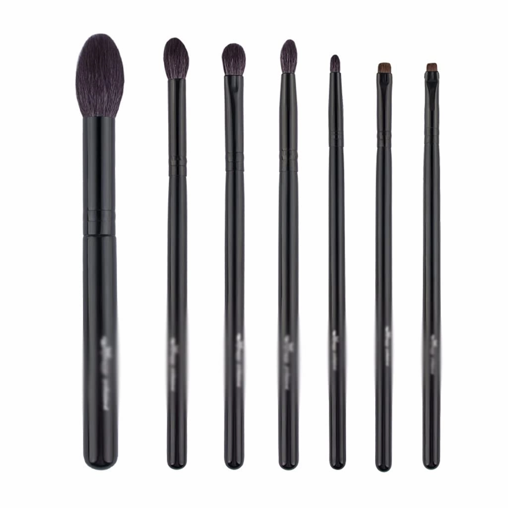 7Pcs Make Up Brushes Set Wood Handle Brush for Makeup Eyeshadow Blending Shader Highlighter Tools