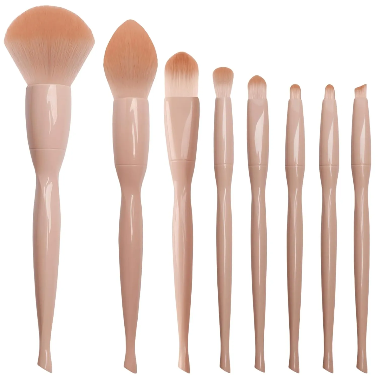 8 Piece Makeup Brush Set, Premium Synthetic Foundation Powder Concealers Eye shadows Blush Makeup Brushes (Style1)