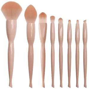 8 Piece Makeup Brush Set, Premium Synthetic Foundation Powder Concealers Eye shadows Blush Makeup Brushes (Style1)