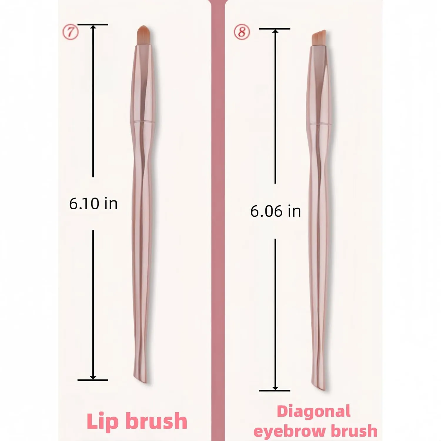 8 Piece Makeup Brush Set, Premium Synthetic Foundation Powder Concealers Eye shadows Blush Makeup Brushes (Style1)