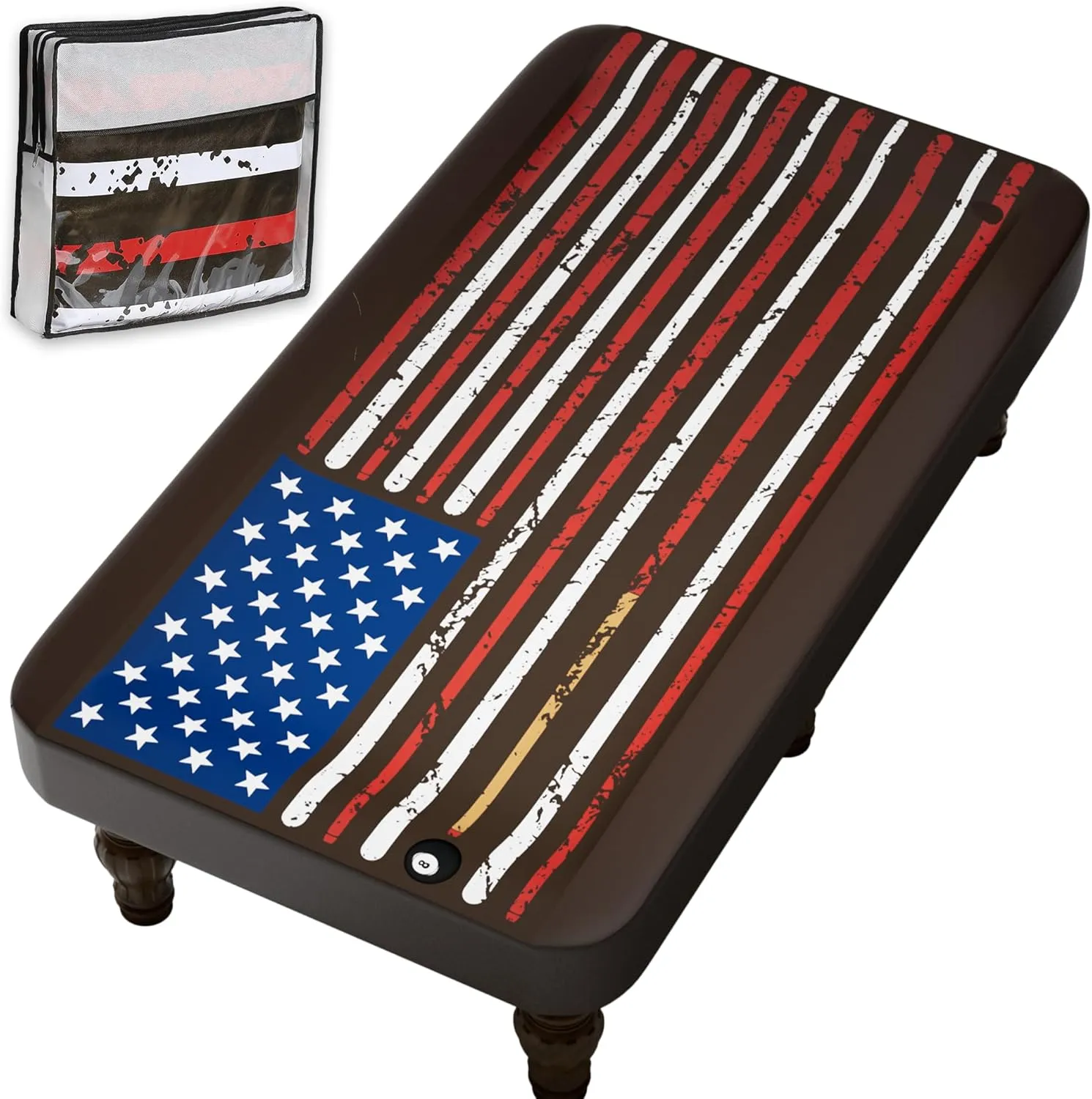 8.5ft Pool Table Cover 8.5 Feet Billiard Table Covers Leather Waterproof Pool Table Cover for Protecting Pool Table Felt Pool Table Accessories-Brown