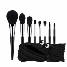 8Pcs Makeup Brushes Set With Bag Foundation Powder Highlighter Eyeshadow Blending Lip Eyebrow Cosmetic Make Up Tools