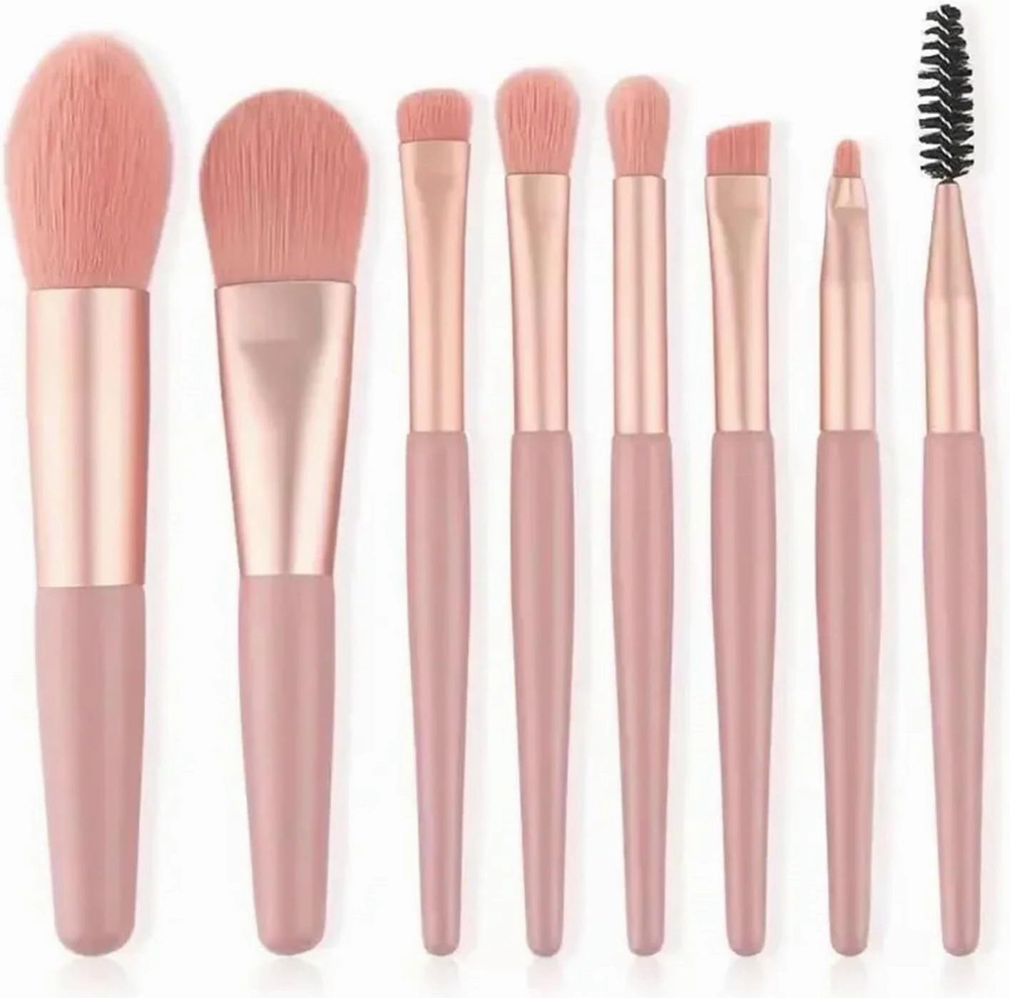 8Pcs Professional Makeup Brushes Set Cosmetic Powder Eye Shadow Foundation Blush Blending Concealer Beauty Make Up Tool Brushes(Green with Bag)